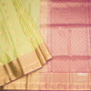 Semi Soft Silk Lime Green Zari Worked Saree