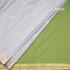 Semi Soft Silk Grey Zari Worked Saree 03