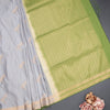 Semi Soft Silk Grey Zari Worked Saree 03