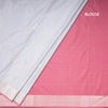 Semi Soft Silk Light Grey Zari Worked Saree