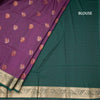 Semi Soft Silk Purple Zari Worked Saree 03