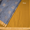 Semi Soft Silk Grey Zari Worked Saree 04