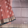 Semi Soft Silk Dark Peach Zari Worked Saree