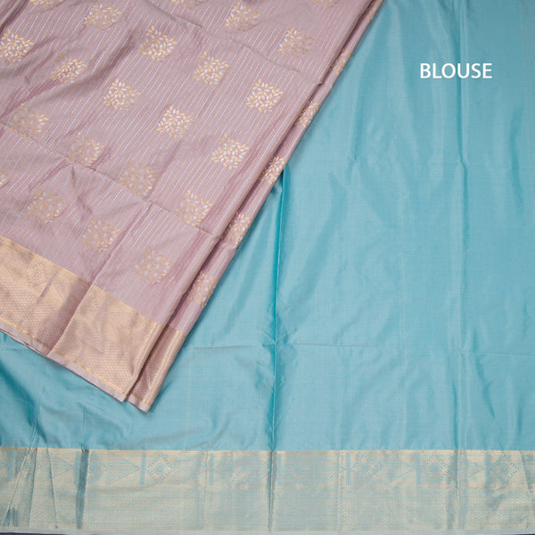Semi Soft Silk Light Brown Zari Worked Saree 02