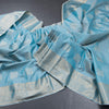 Semi Soft Silk Powder Blue Zari Worked Saree 02