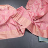 Semi Soft Silk Rose Pink Zari Worked Saree