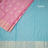 Semi Soft Silk Pink Zari Worked Saree