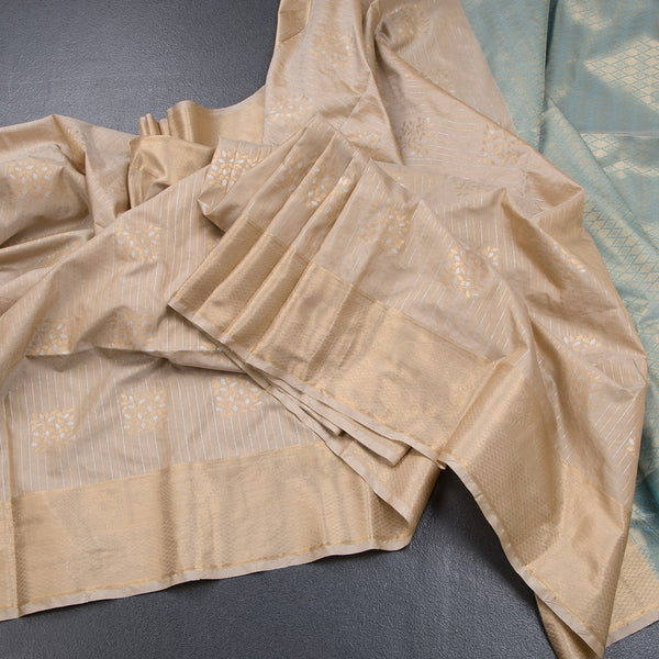 Semi Soft Silk Sandal Zari Worked Saree