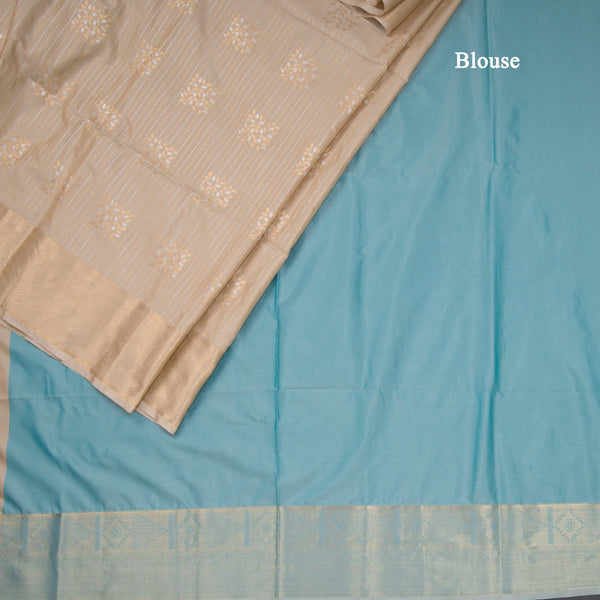 Semi Soft Silk Sandal Zari Worked Saree