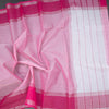 Gadwal Cotton Light Pink Zari Stripes Saree