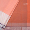 Gadwal Cotton Peach Plain Saree