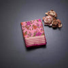 Semi Mysore Silk Light Pink Floral Printed Saree And Zari Border