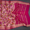 Semi Mysore Silk Light Pink Floral Printed Saree And Zari Border