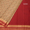 Semi Mysore Silk Sandal Floral Printed Saree And Zari Border