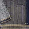 Semi Mysore Silk Grey Floral Printed Saree And Zari Border