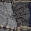 Semi Mysore Silk Grey Floral Printed Saree And Zari Border