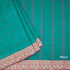 Bengal Cotton Peacock Green Saree With Thread Buttas