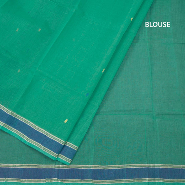 Bengal Cotton Sea Green Saree With Thread Buttas