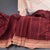 Poly Cotton Maroon Thread Striped Saree And Thread Border