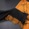 Poly Cotton Black Plain Saree And Thread Border