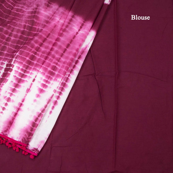 Mul Mul Cotton Wine Printed Saree