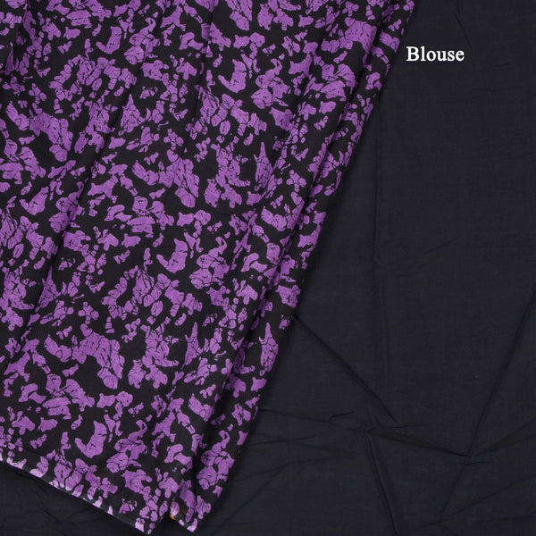 Mul Mul Cotton Black Printed Saree 05