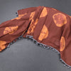 Mul Mul Cotton Cinnamon Brown Printed Saree 03