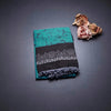 Mul Mul Cotton Teal Blue Printed Saree 02
