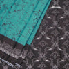 Mul Mul Cotton Teal Blue Printed Saree 02