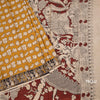 Kalamkari Cotton Yellow Printed Saree 02