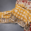Kalamkari Cotton Yellow Printed Saree 02
