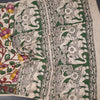 Kalamkari Cotton Cream Printed Saree 04