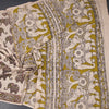 Kalamkari Cotton Cream Printed Saree 05
