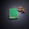 Semi Mysore Silk Parrot Green Plain Saree And Zari Border