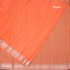 Semi Mysore Silk Peach Plain Saree And Zari Border