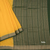 Semi Mysore Silk Mango Yellow Checked Saree And Zari Border