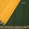 Semi Mysore Silk Mango Yellow Checked Saree And Zari Border