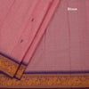 Chettinad Cotton Rose Pink Thread Work Saree