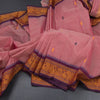 Chettinad Cotton Rose Pink Thread Work Saree