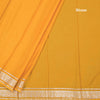 Semi Mysore Silk Navy Blue Plain Saree And Zari Border 02