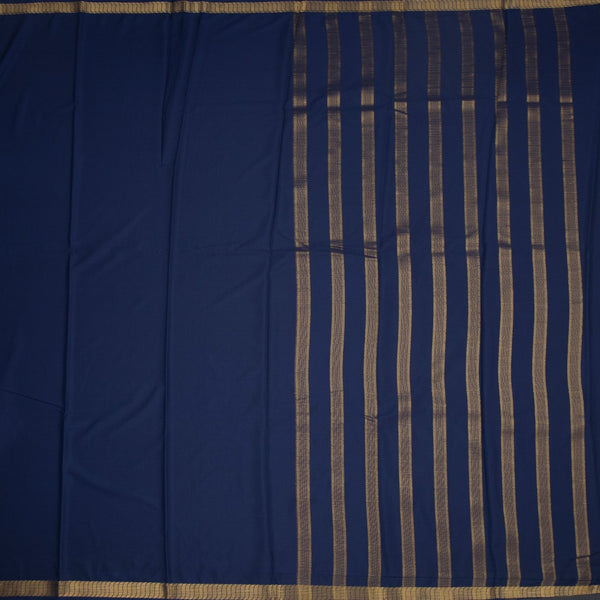 Semi Mysore Silk Cream Plain Saree And Zari Border