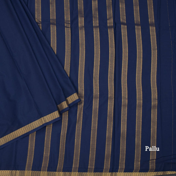 Semi Mysore Silk Cream Plain Saree And Zari Border