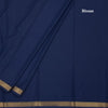 Semi Mysore Silk Cream Plain Saree And Zari Border