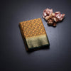 Semi Mysore Silk Yellow Floral Printed Saree And Zari Border 02