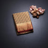 Semi Mysore Silk Sandal Floral Printed Saree And Zari Border 02