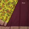 Semi Mysore Silk Parrot Green Floral Printed Saree