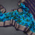 Semi Mysore Silk Azure Blue Floral Printed Saree