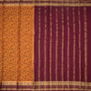 Semi Mysore Silk Orange Floral Printed Saree