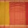 Semi Mysore Silk Mango Yellow Floral Printed Saree