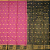 Semi Mysore Silk Fiery Rose Pink Saree With Zari Buttas